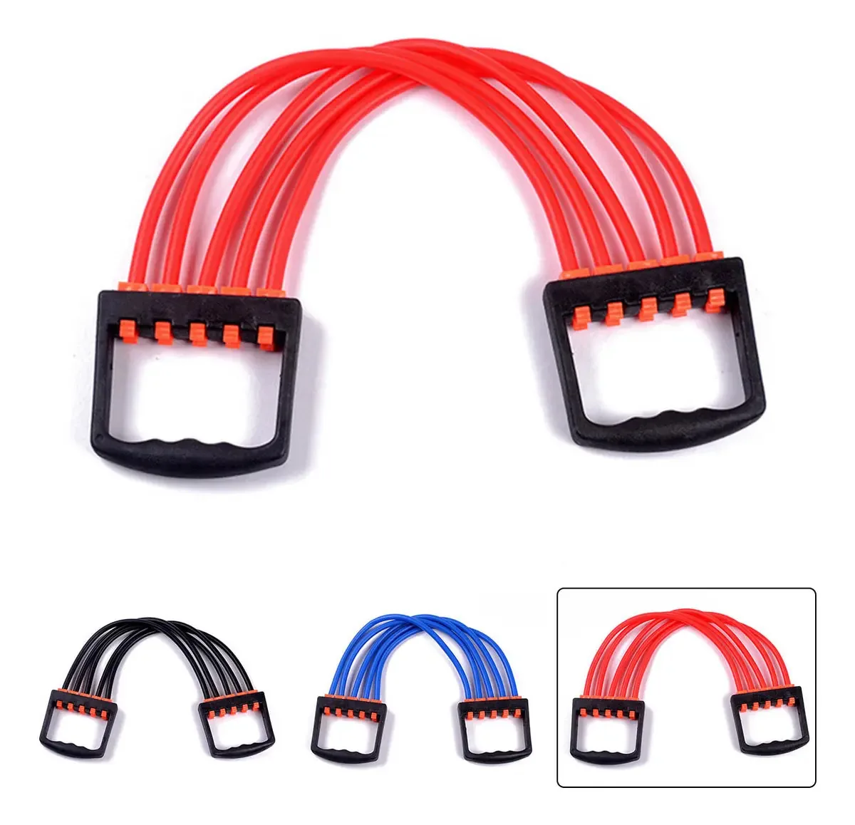 Extensor Elástico Tonificador Funcional Pilates Fitness Cor Vermelho