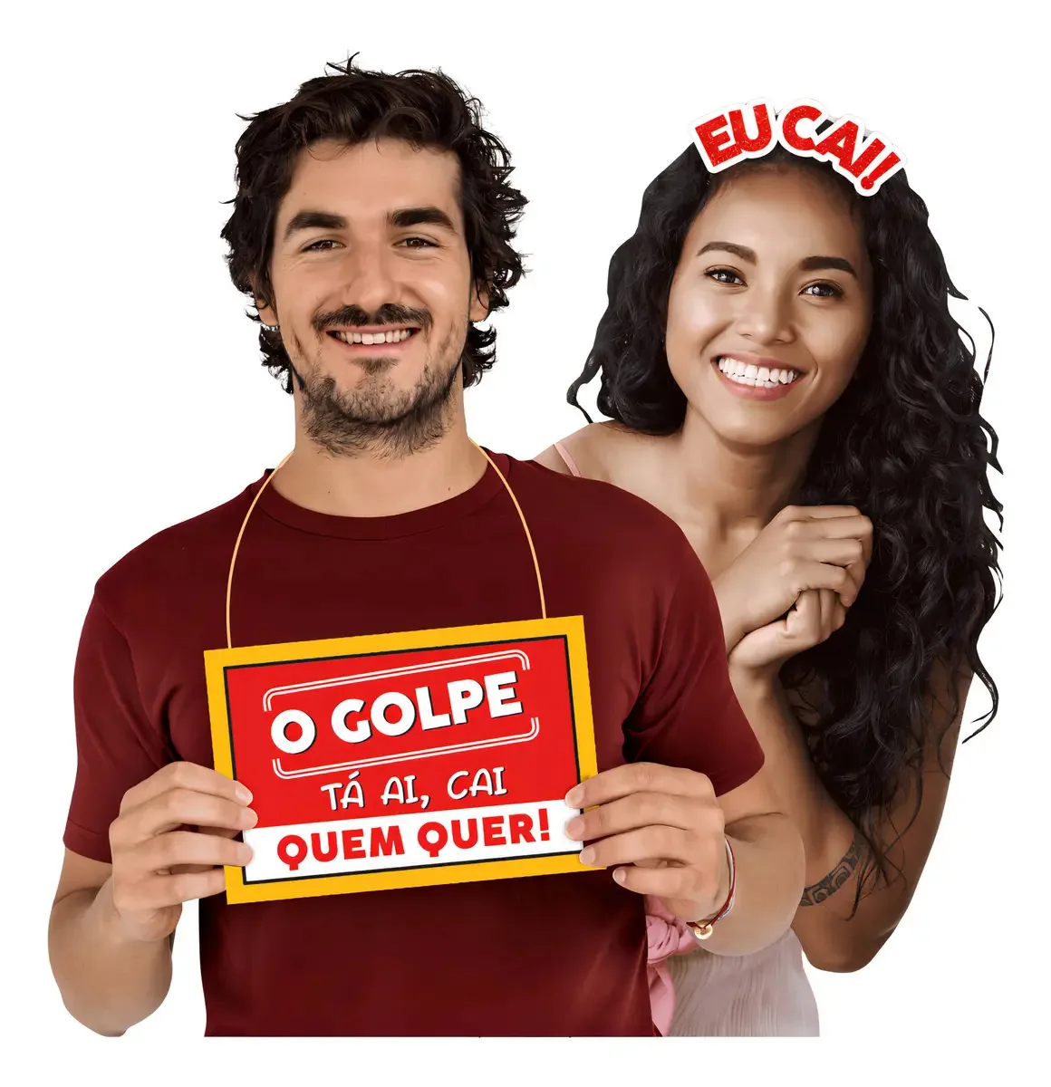 Kit Tiara Plaquinhas Divertidas Carnaval Bloquinho - 01 Unid Cor O Golpe Tá Aí