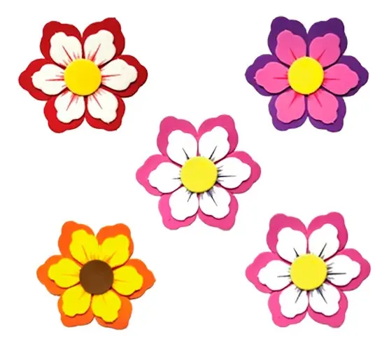 Aplique Flores Estamp. Mod.02 6un Rf 444