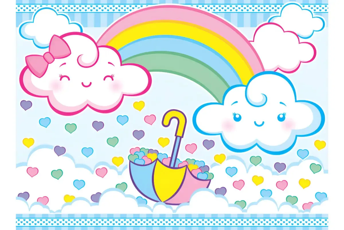 Painel Tnt Chuva De Amor 1,40x1,03m Piffer