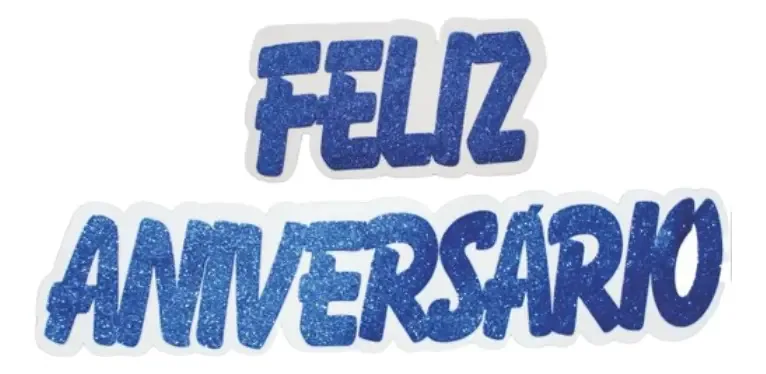 Painel Feliz Aniver Azul 2 Itens Ref.113006 Piffer