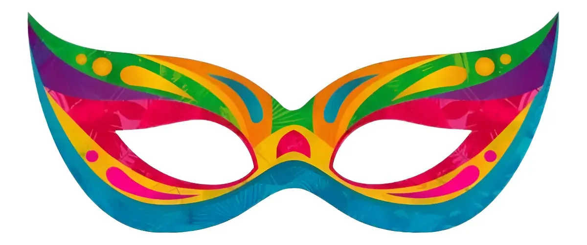 Painel Carnaval Mascara 29x56cm Mod1 Piffer