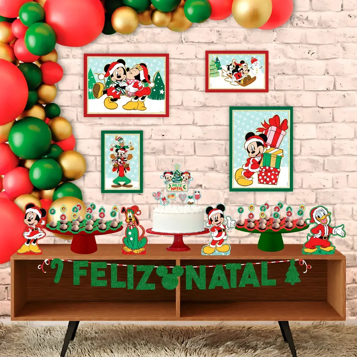 Kit Festa Fácil Feliz Natal Do Mickey - Decoração Disney