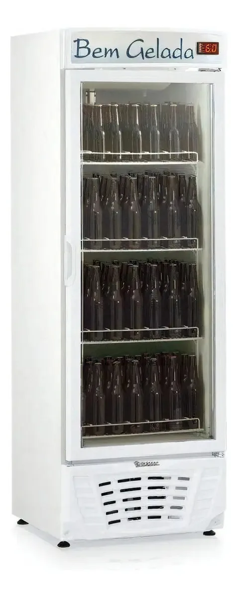 Cervejeira Porta De Vidro Com Led 450l Profissional Wt