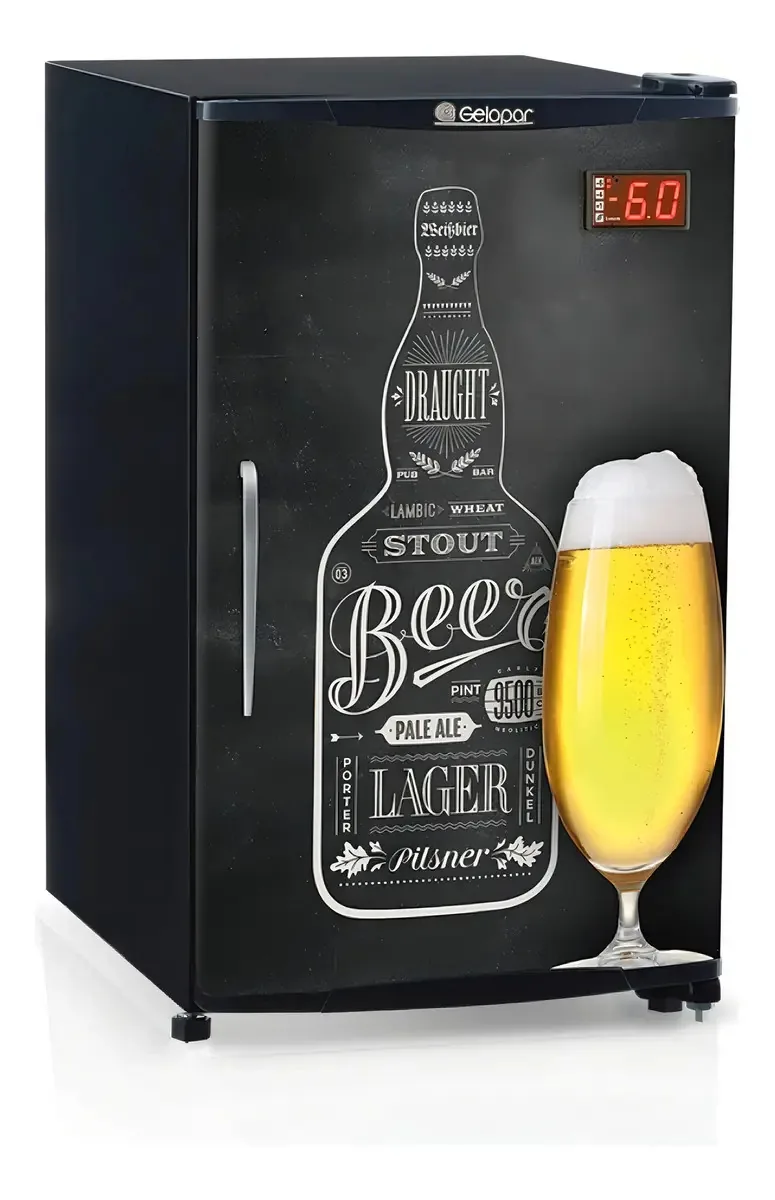Cervejeira Porta Com Adesivo 120l Profissional Gelopar Ijwt Cor Preto
