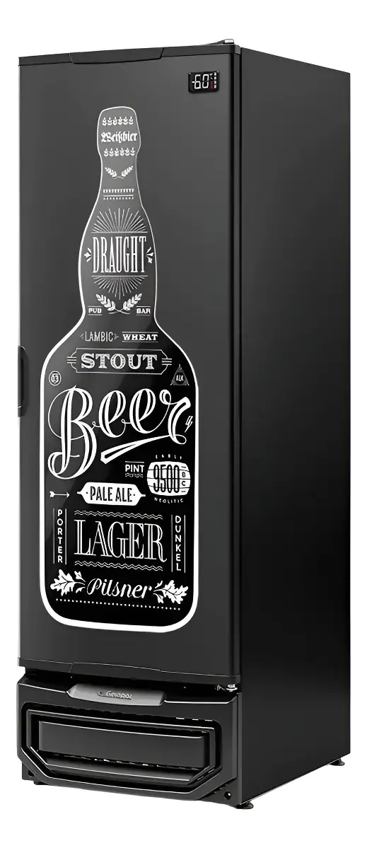 Cervejeira Vertical Gelopar Porta Cega Gcb-40 410lt Preto