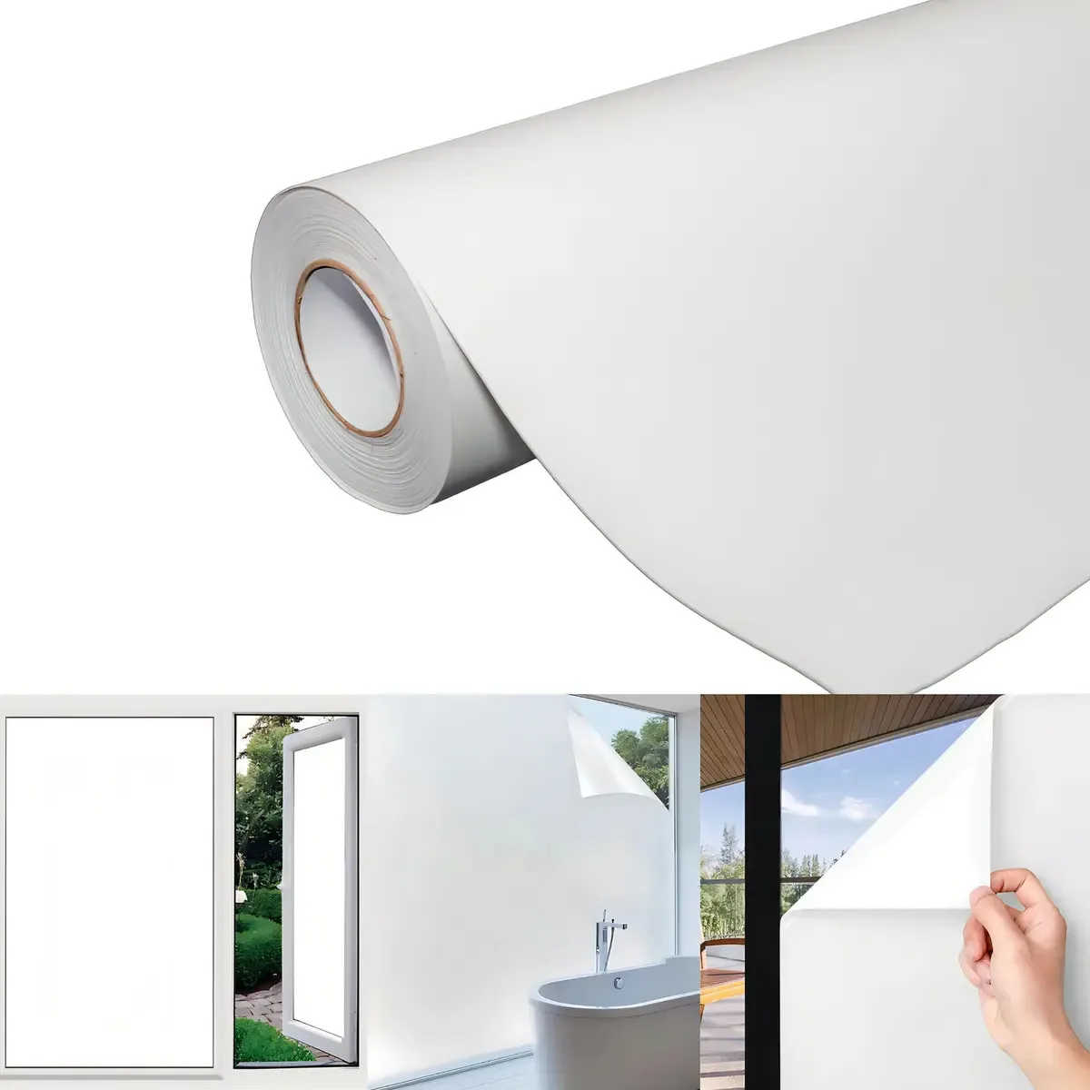 Película Jateada Adesiva Janela Box Vidro Impermeável 10mx1m