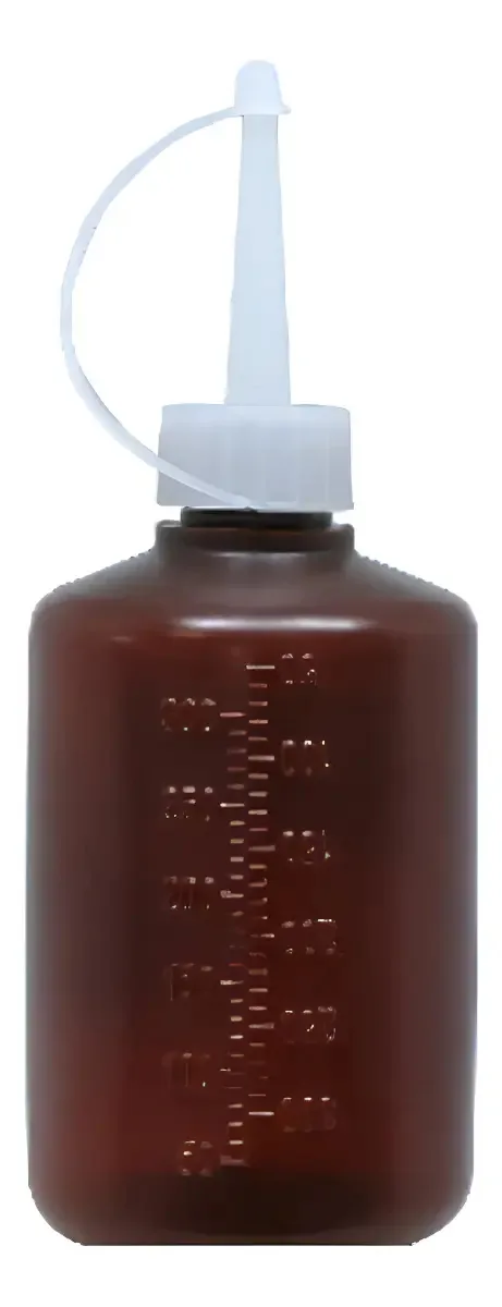 Almotolia Plástica Âmbar de 300ml Taylor com Bico Rígido