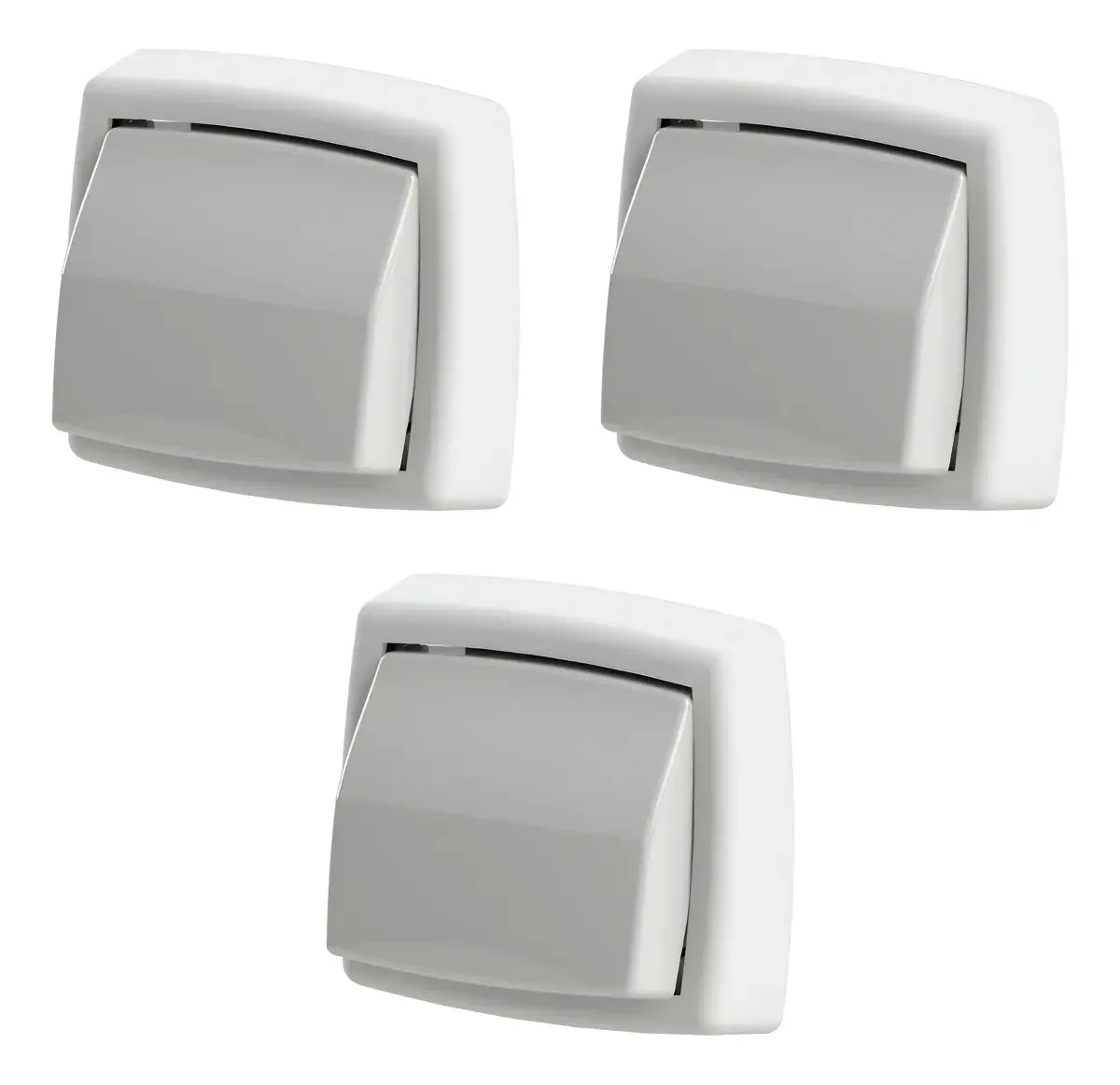 Kit 03 Acabamentos Válvula Descarga Branco Injetplast