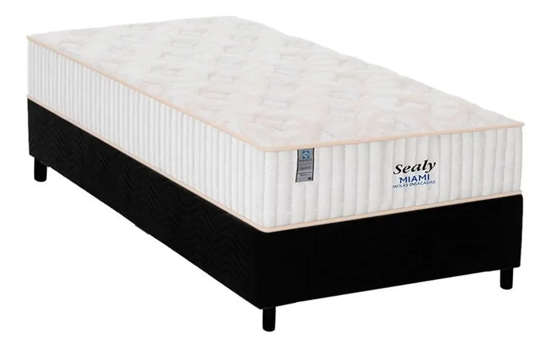 Cama Box Solteiro: Colchão Molas Ensacadas Plumatex Masterp