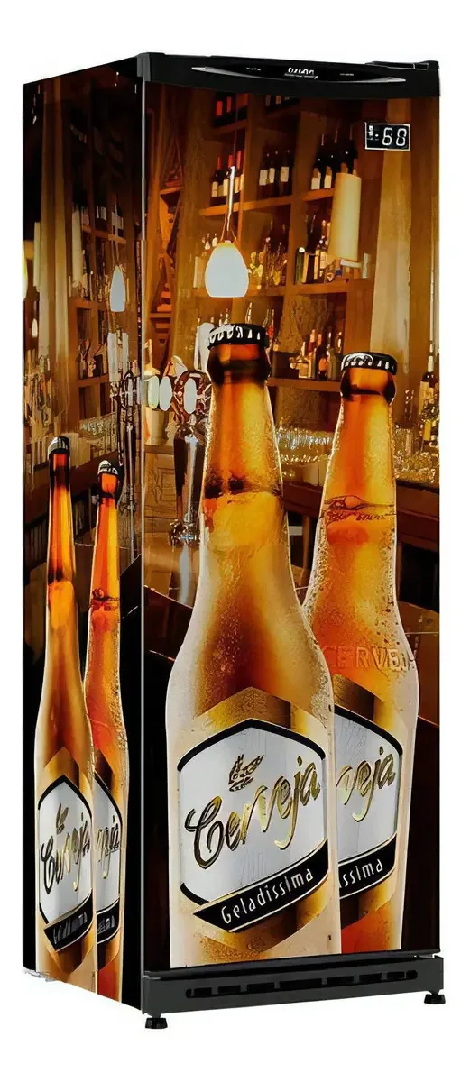 Cervejeira Vertical Esmaltec Geladíssima 348l Adesivada Cor Preto