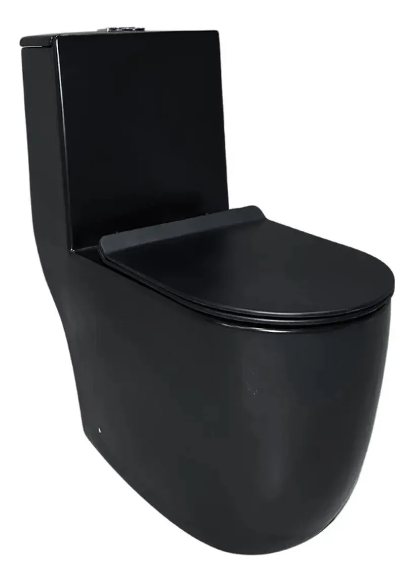 Vaso Sanitario Caixa Acoplada Redondo Preto Ga