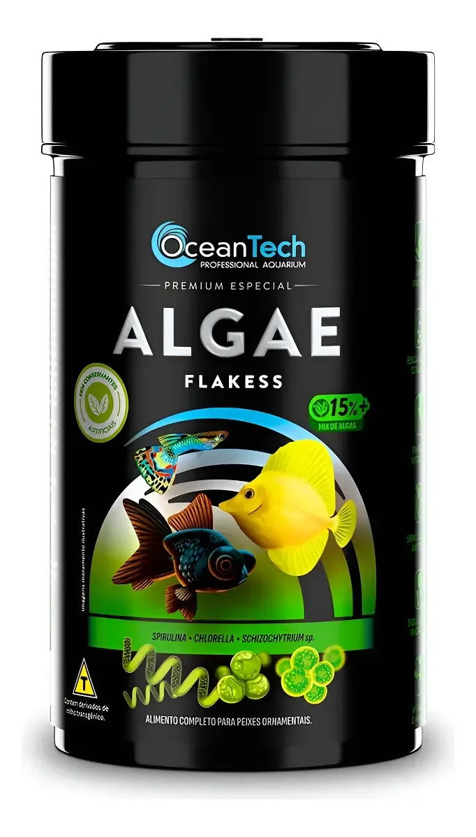 Ração Flocos Oceantech Algae 200g Para Peixes Tropicais