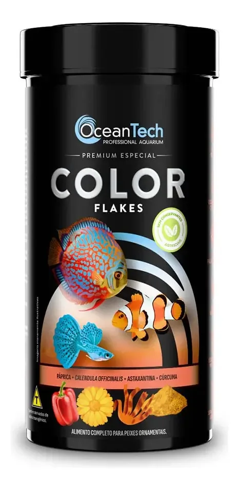 Ocen Tech Ração Para Peixes Color Flakes 200g