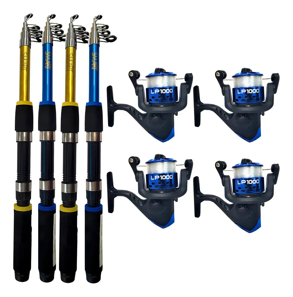 Kit De Pesca 04 Vara + Molinete Albatroz