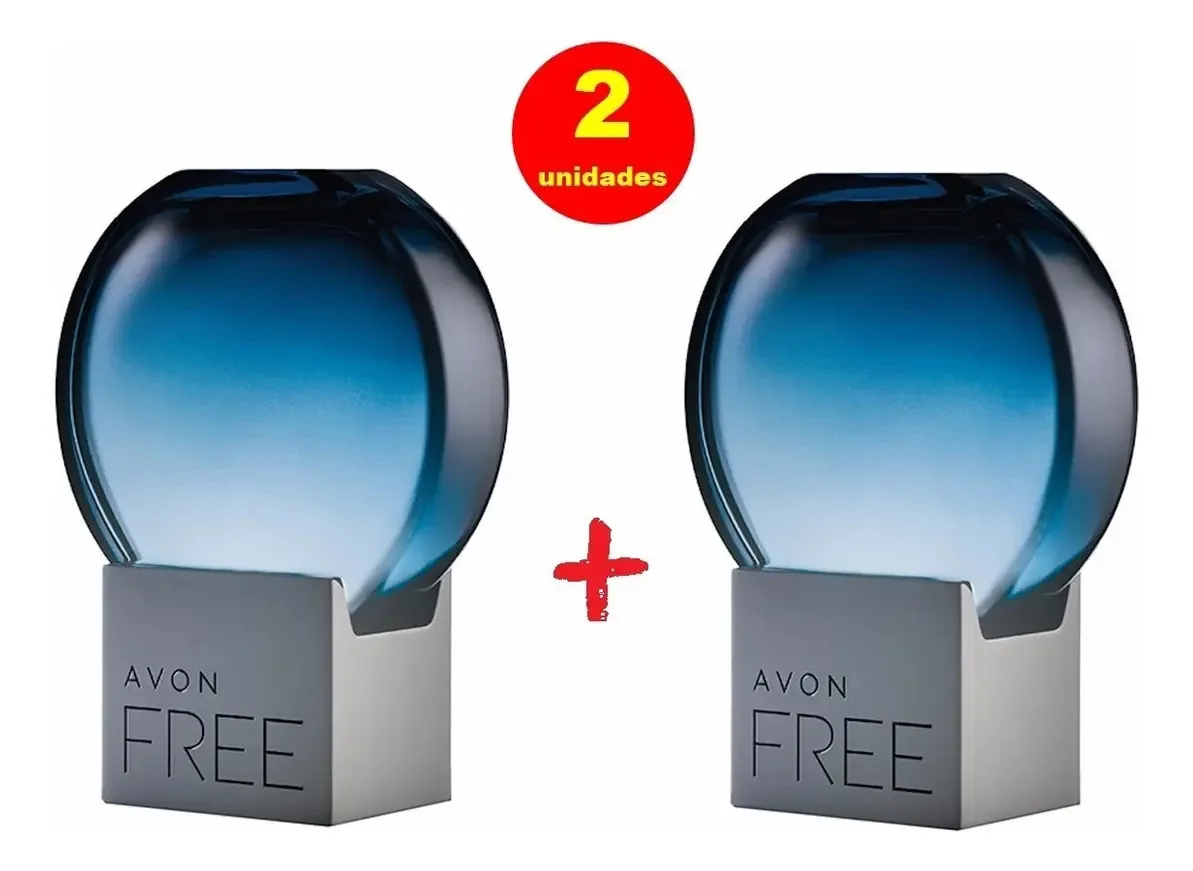 2 Perfumes Avon Free Masculino 75ml Cada Cheiroso