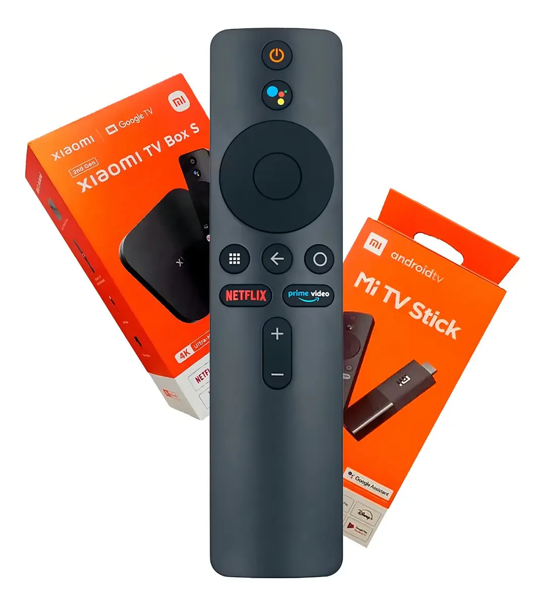 Controle Remoto Para Xiaomi Mi Box Stick Tv Comando De Voz Cor Preto