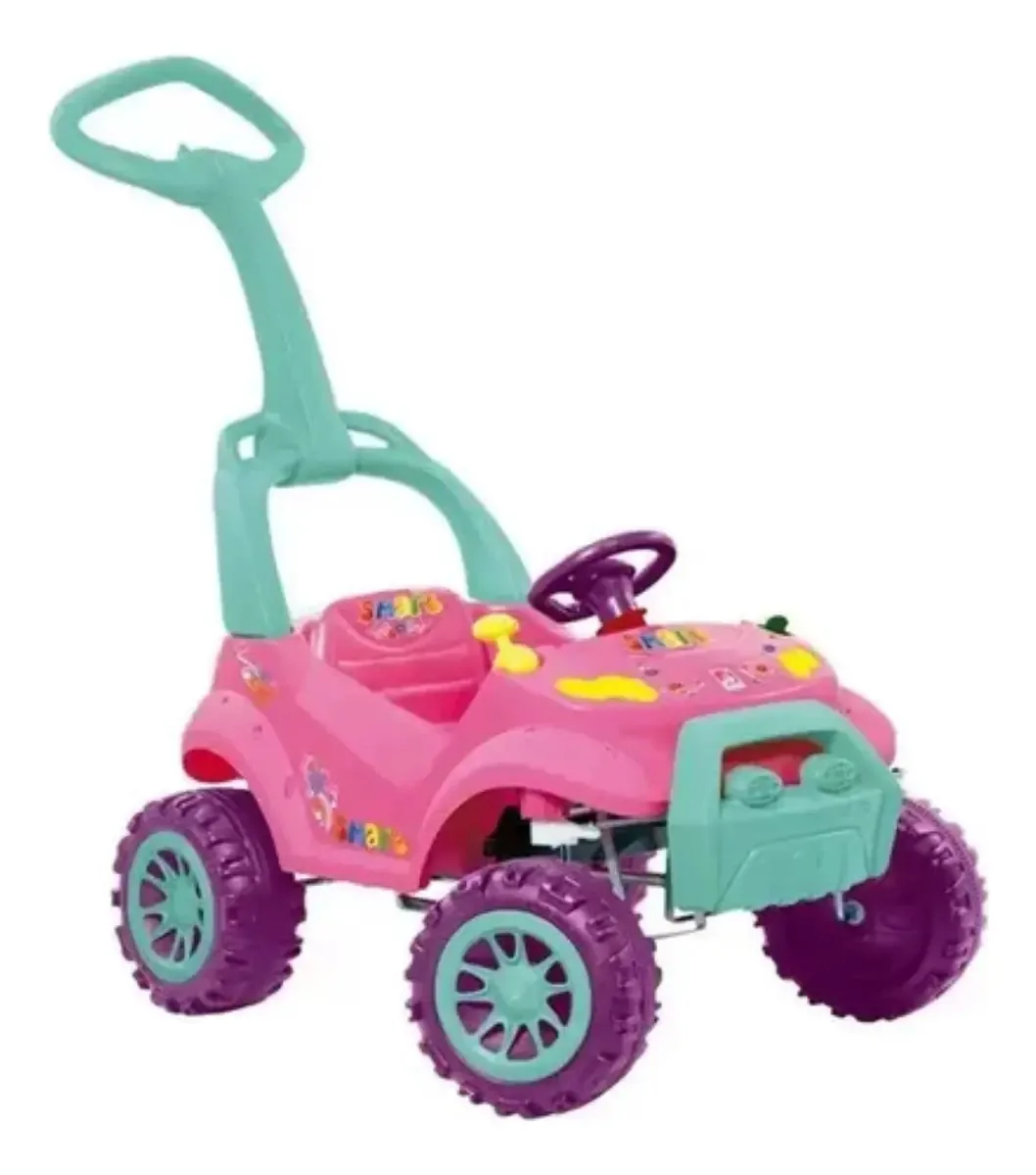 Carro Passeio E Pedal Smart Rosa