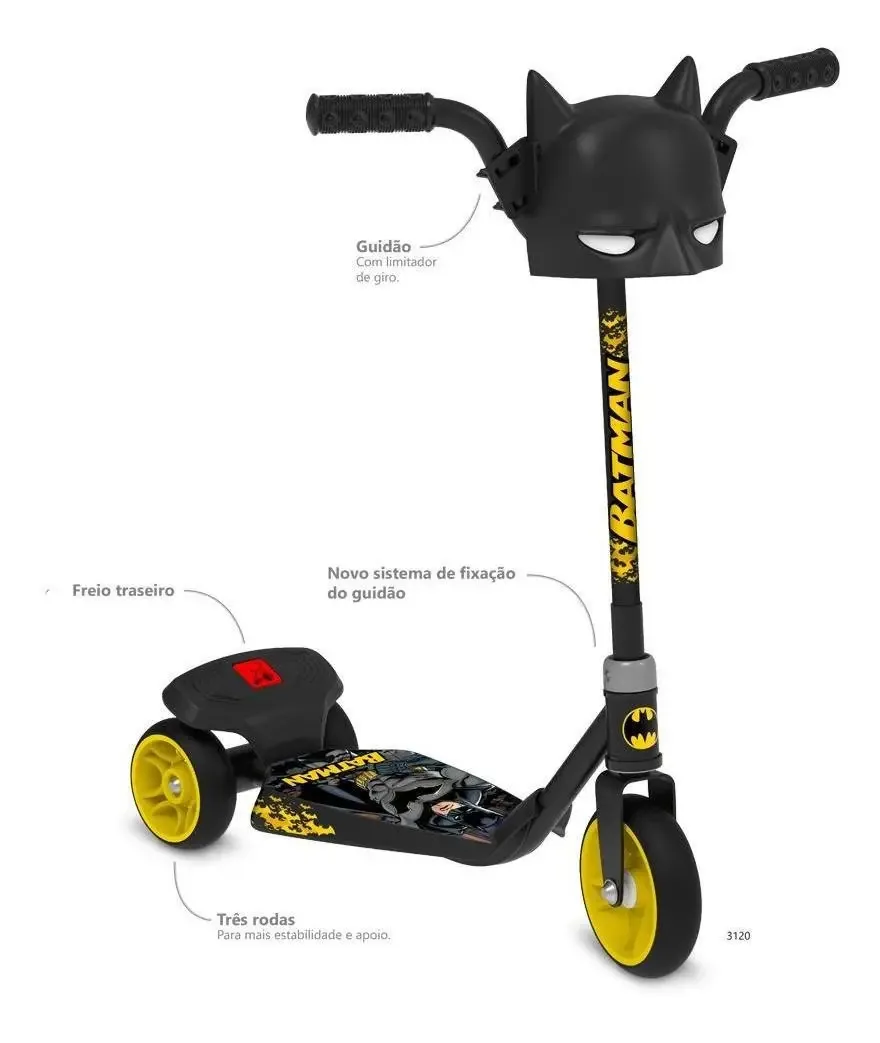 Patinete Batman Bandeirante