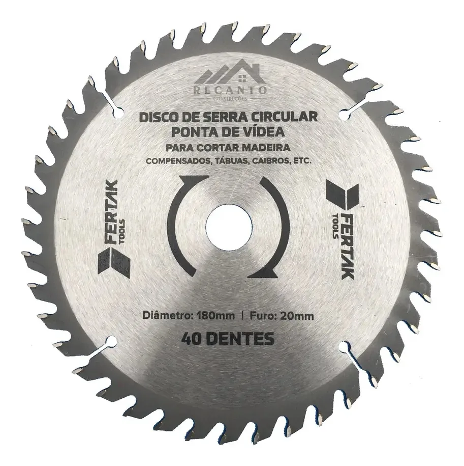 Disco Serra Circular Corte Madeira 180mm 24D Fertak