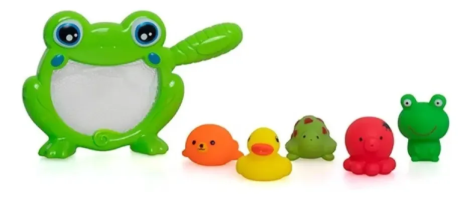 Brinquedo Para Bebe Hora Do Banho Sapo Pescador Dican 1330