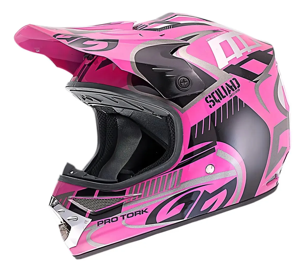 Capacete Motocross Vermelho Squad Pro Tork
