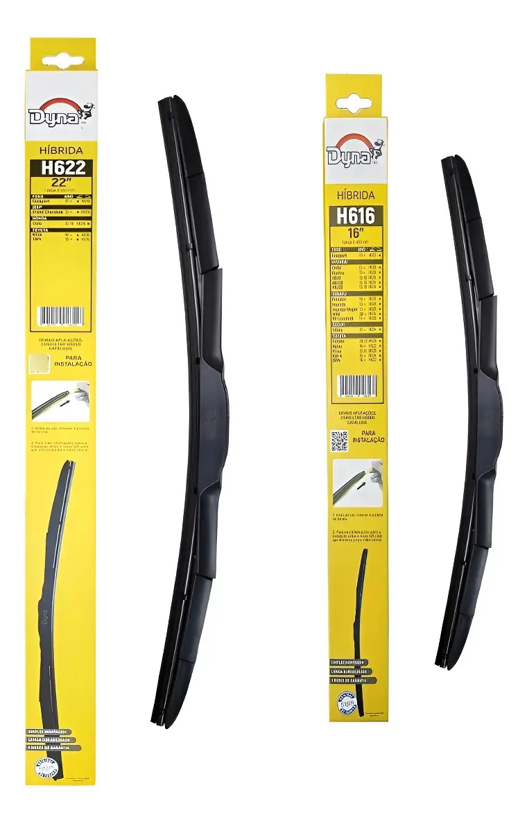 Palheta Limpador Hillux 2017 Diante Hibrida Dyna Cor Preto