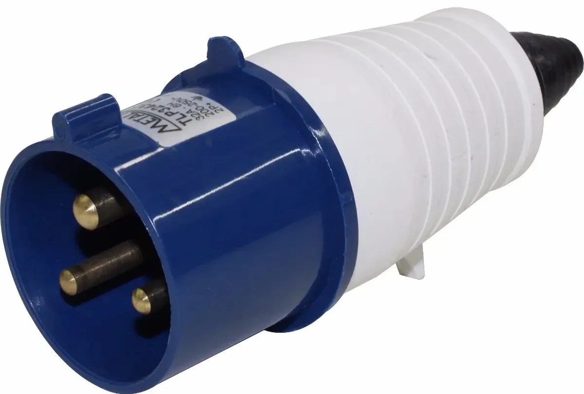 Plug Macho 32a 2p+e-6h Azul Tlp32432 - Metaltex