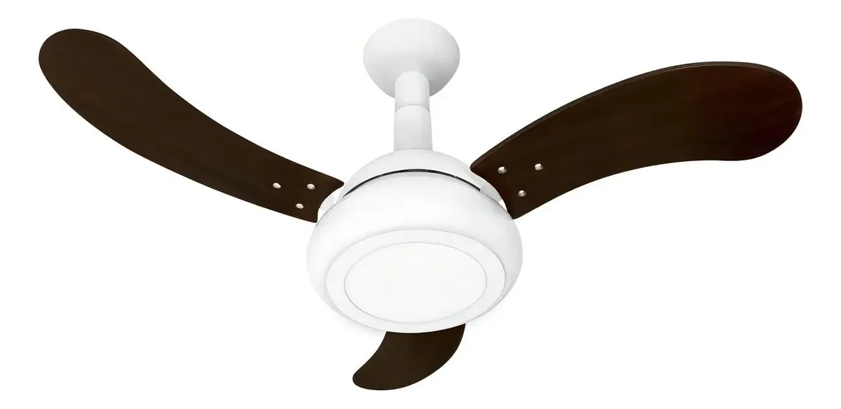 Ventilador Teto 3 Pás Tabaco E Branco Led - One Diâmetro 960 Mm