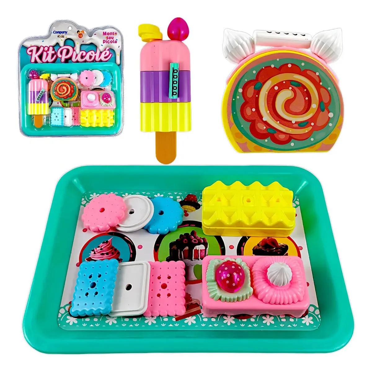 Brinquedo Kit Picolé Doceria Divertida Company Kids Plástico 3 Anos