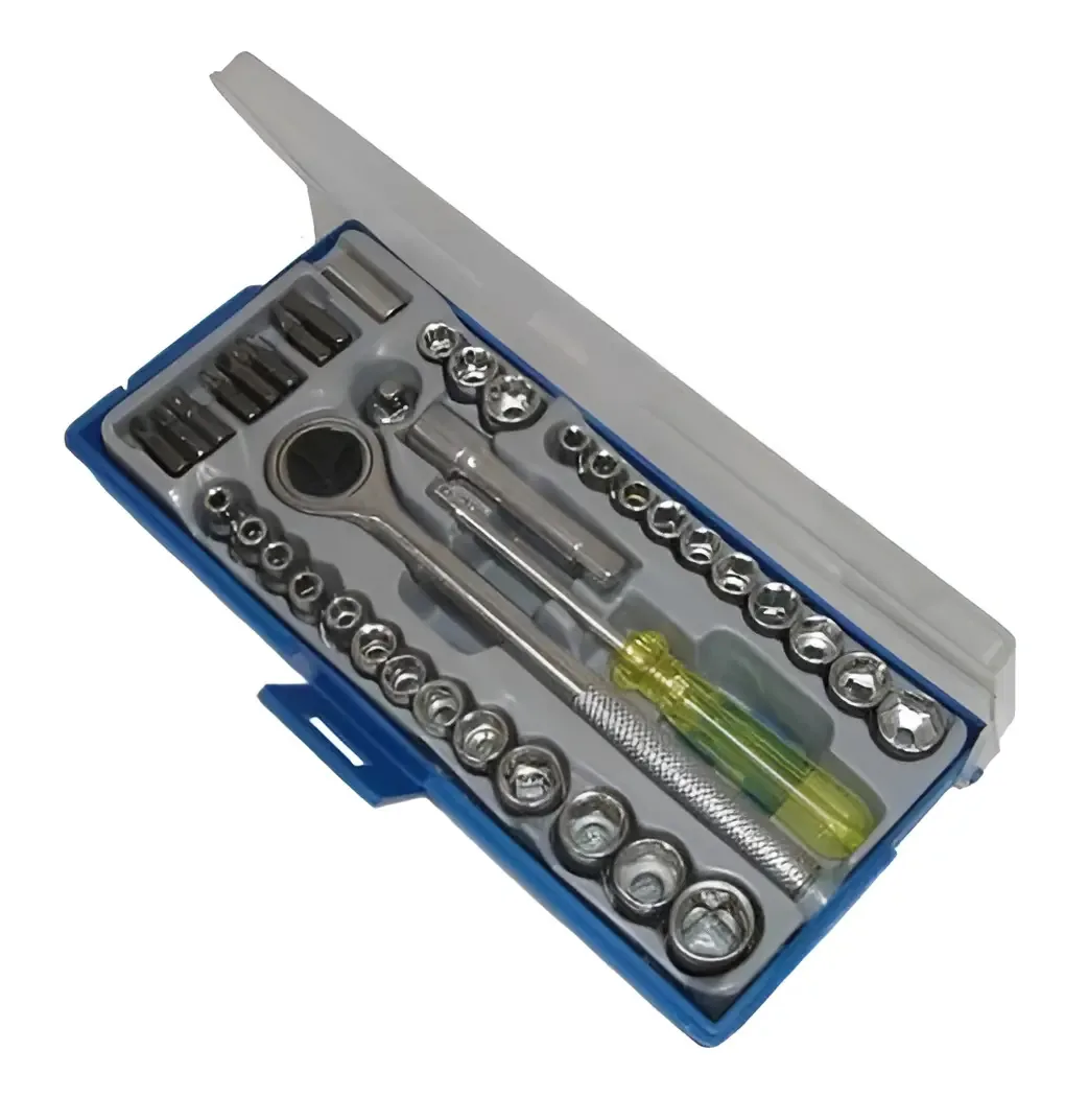 Kit Soquetes Bits Pontas Catraca 40 Peças