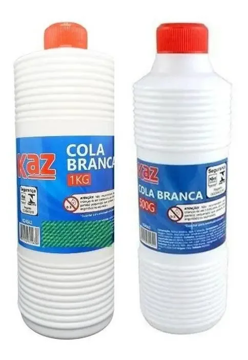 Cola Branca Líquida 500g E 1kg- Kaz Trabalho Escolares