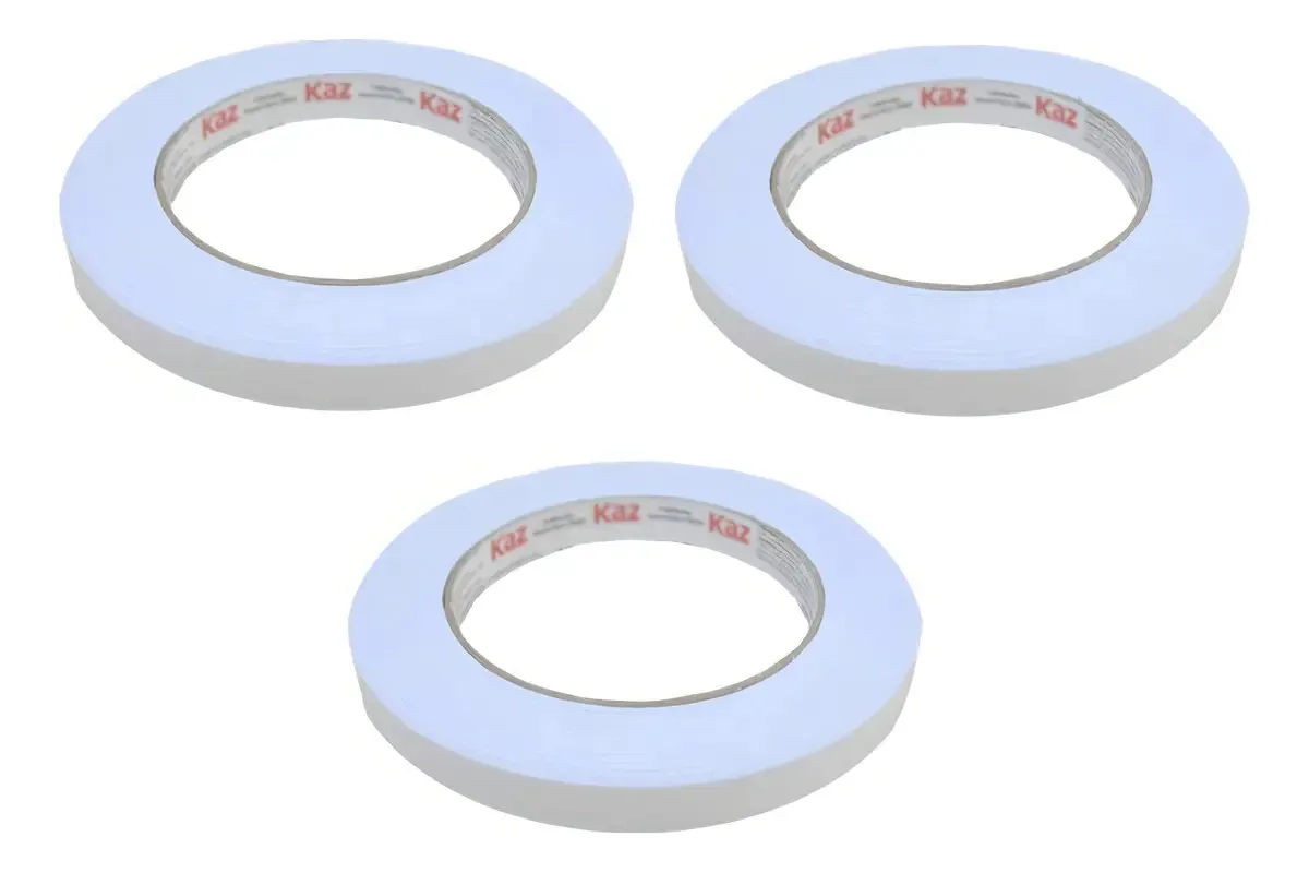 Fita Adesiva Dupla Face Resistente 12mmx30metros 3 Unidades