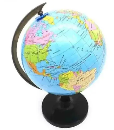 Globo de Mesa Multimapas Mapa Mundi Giratório Plástico 14,2 cm