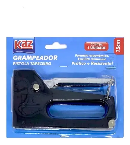 Grampeador Pistola Tapeceiro De Plástico 15cm Kz98931 - Kaz