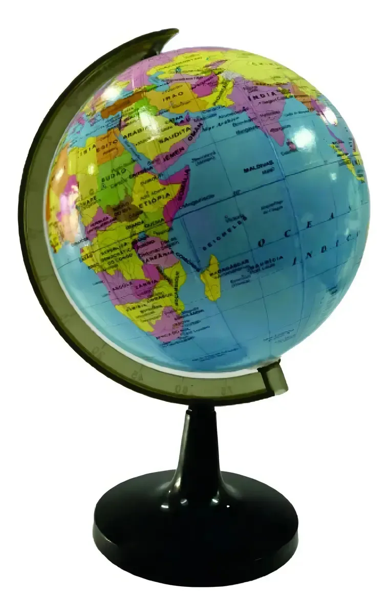 Globo Terrestre Decorativo De Mesa 10cm Kaz