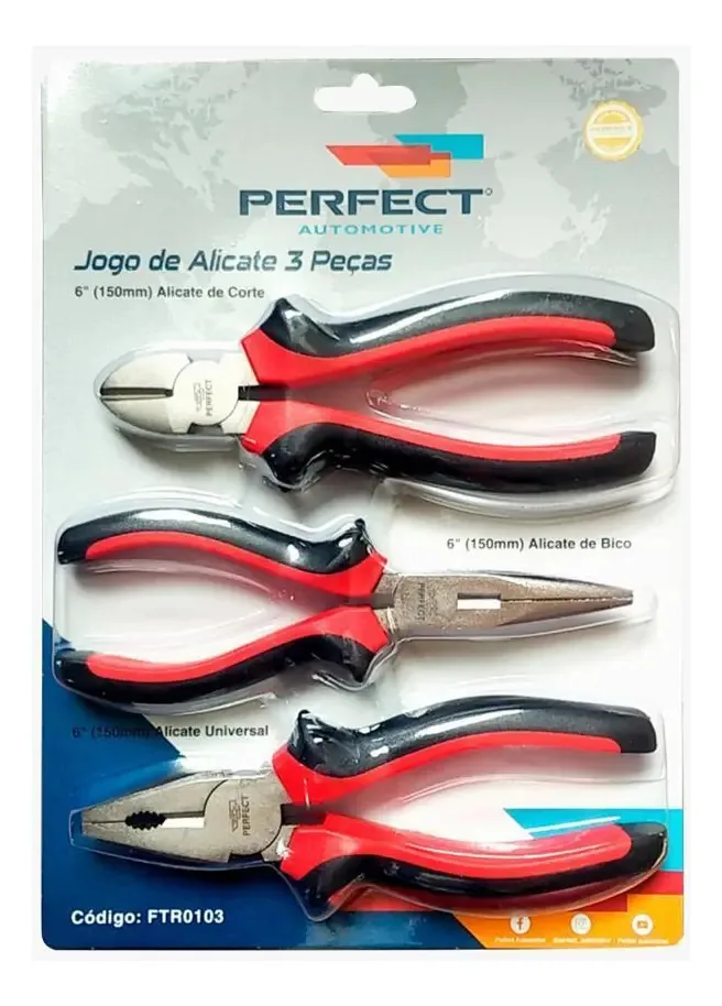 Kit Alicates Corte Bico E Universal Perfect - Frt0103