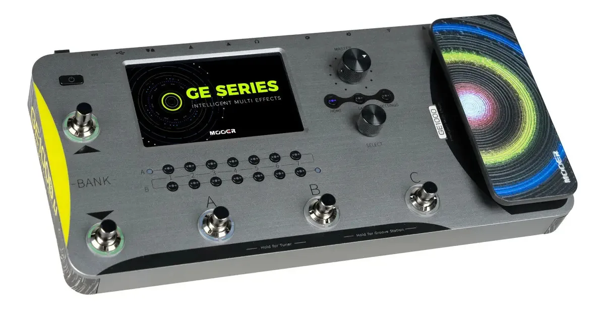 Pedaleira Mooer GE1000 LI Cinza Multi-Efeitos Guitarra Bateria Lítio