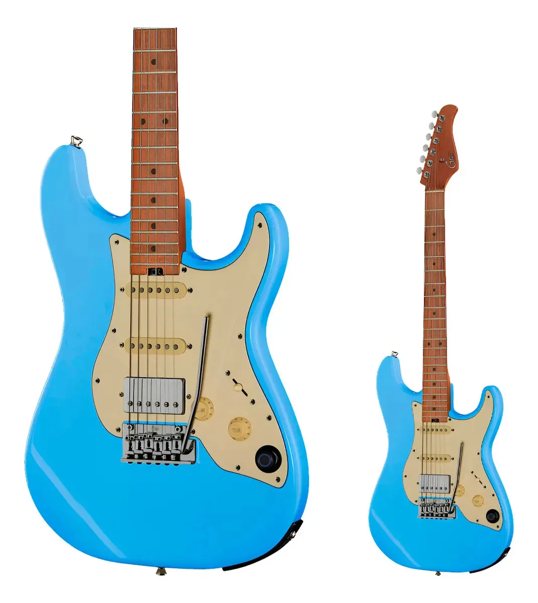 Guitarra Inteligente Mooer GTRS S801 Sonic Blue HSS com Efeitos e Footswitch