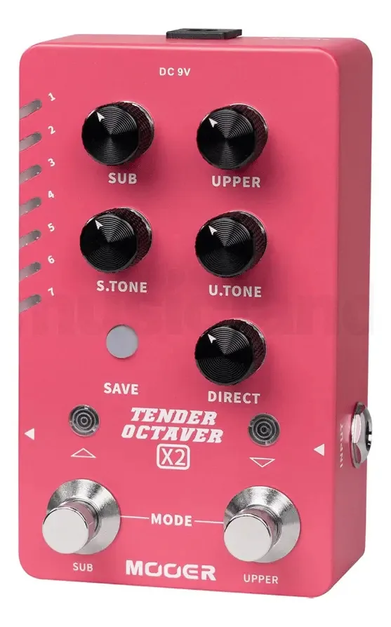 Pedal Oitavador Mooer Octaver M730 para Guitarra 9V