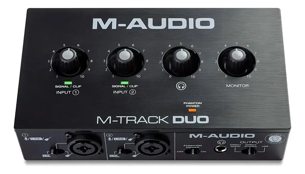 Interface De Áudio M-track Duo Usb De 2 Canais M-audio Preto