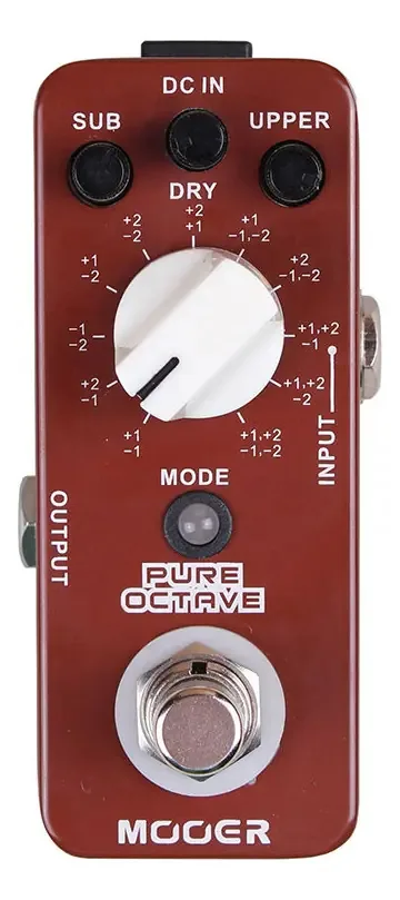 Pedal Pure Octave Mooer Cor Vermelho