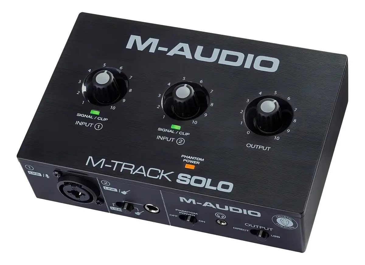 Interface Som Áudio Mtracksolo M-audio Profissional 2 Canais Cor Preto