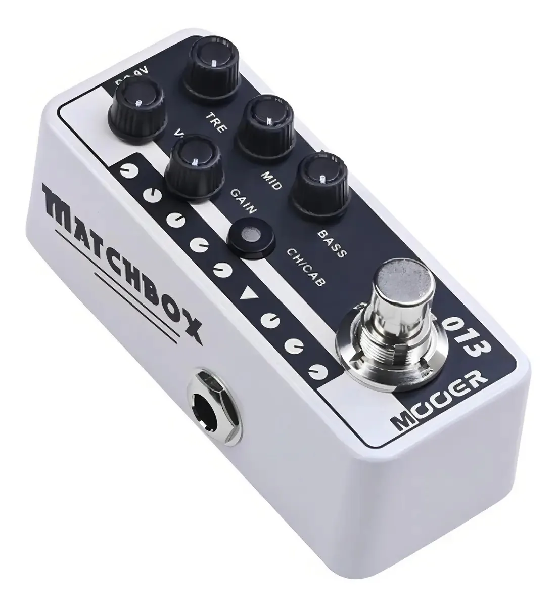 Pedal Pré-amplificador Mooer M013 Matchbox para Guitarra Branco