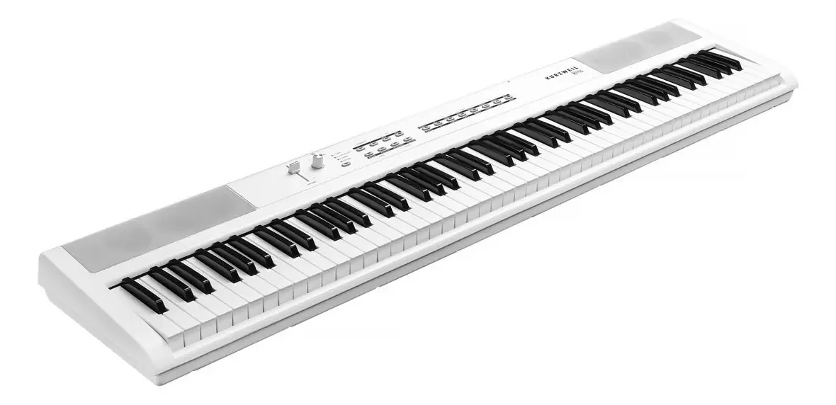 Piano Digital Kurzweil KAS1 White 88 Teclas Semi-pesadas Portátil 9Kg