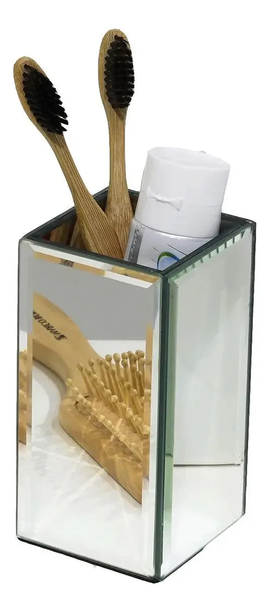 Porta Escova E Creme Dental Espelhado