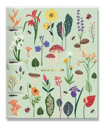 Caderno Planner Argolado Fina Ideia - Love Garden