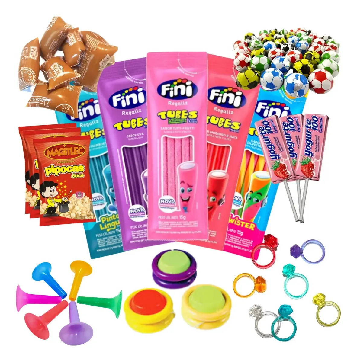 Kit 20 Sacolinhas Doces E Brinquedos Festa Aniversário