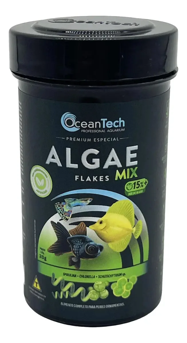 Ração Algae Flakes Mix 50g - Ocean Tech