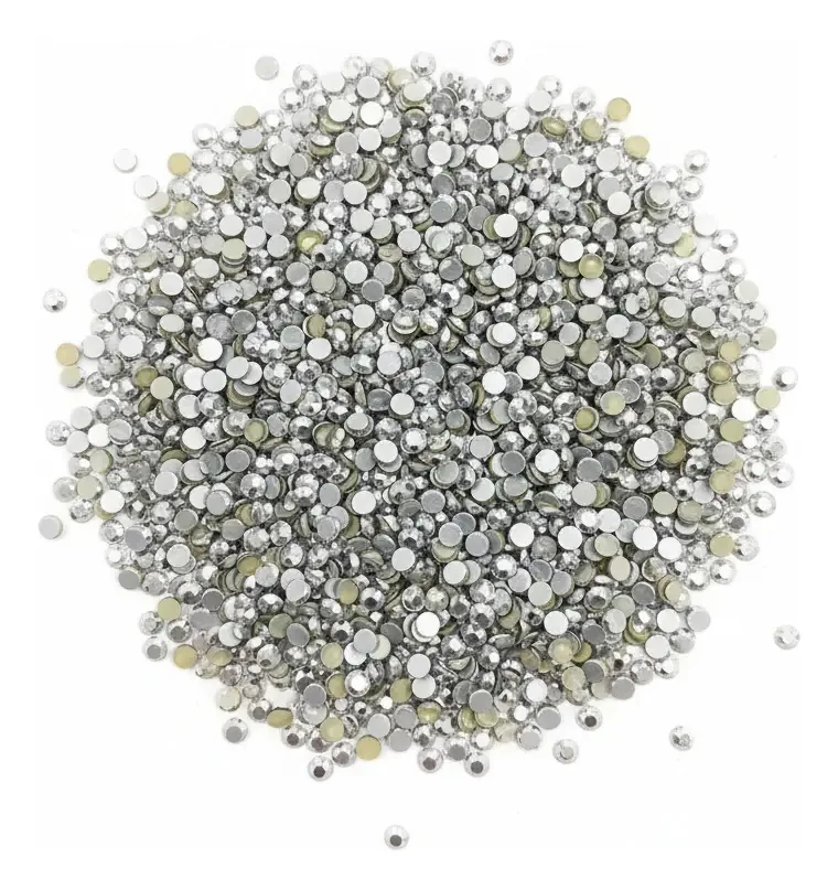 Strass De Metal Sextavado 3mm Para Unhas E Artesanato 5.000 Cor Prata